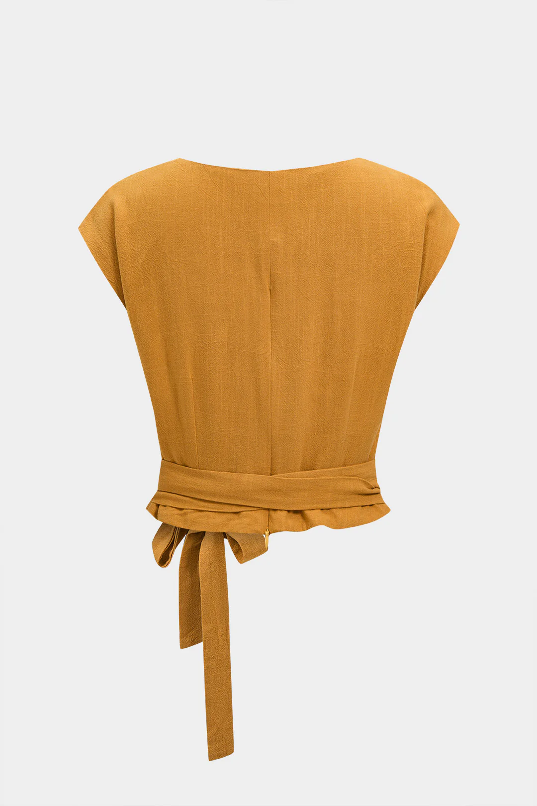 Draped Cowl Neck Knotted Tank Top - Image 6