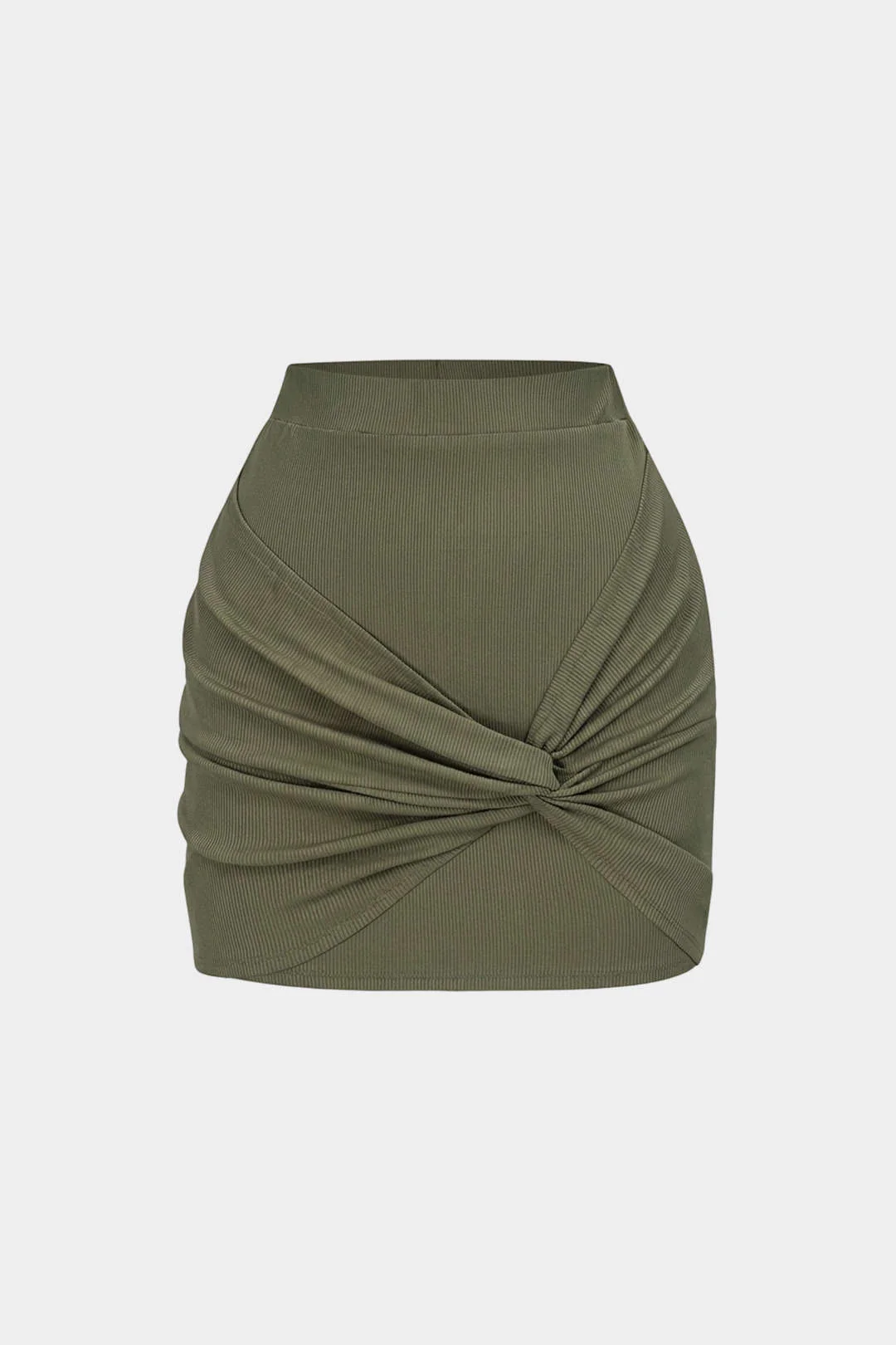 Asymmetrical High Waist Twist Knot Skirt - Image 6