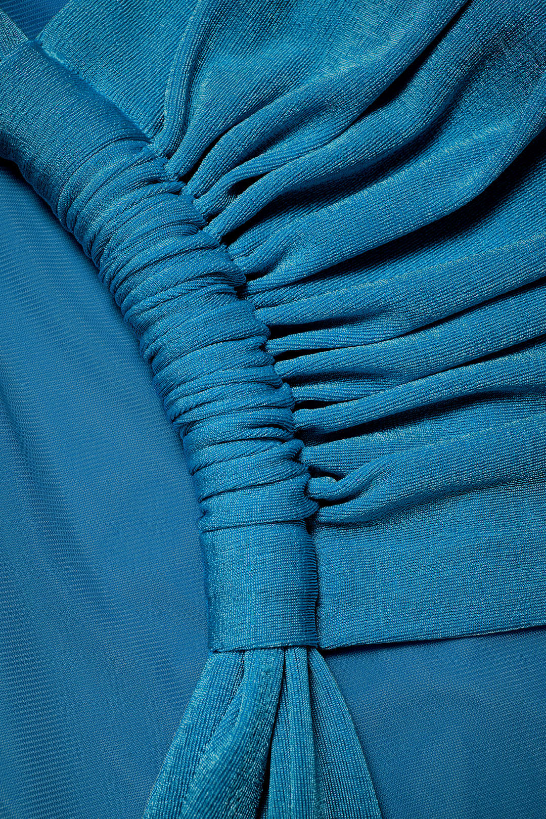Patchwork Asymmetrical Ruched High Waist Skirt - Image 3