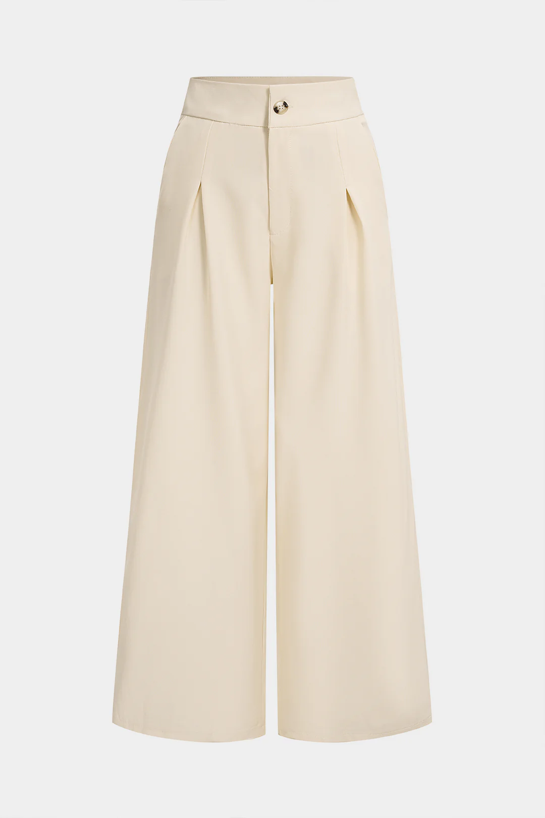Button Wide-Leg Pants