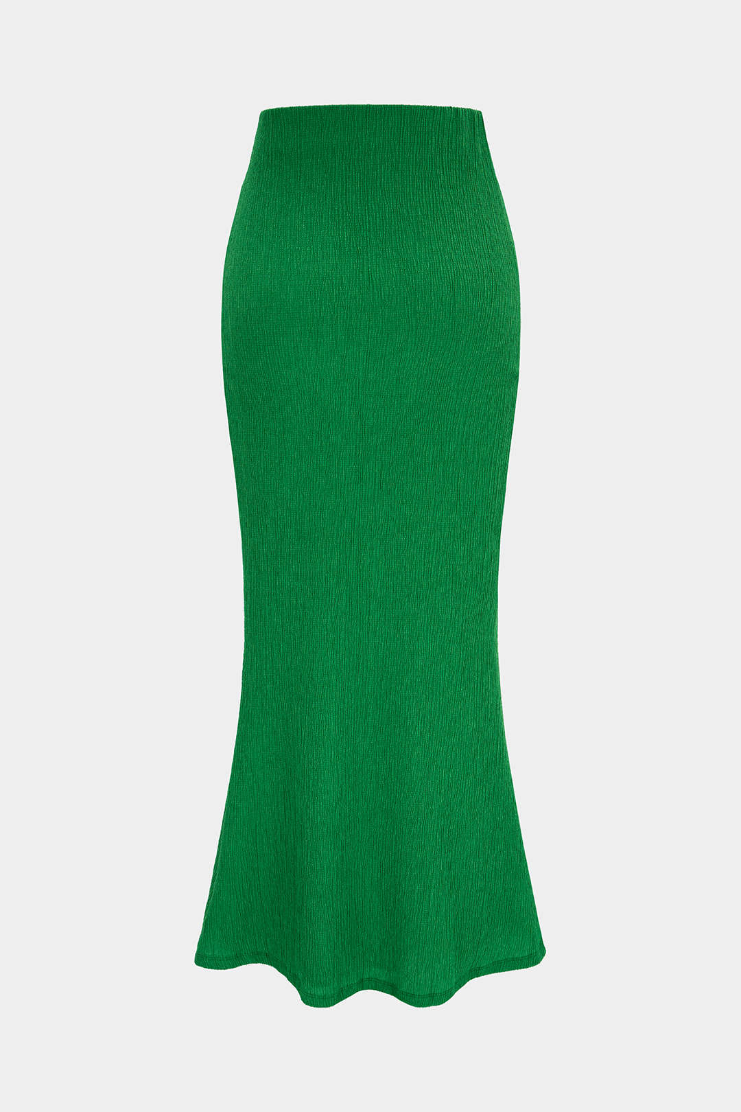 Textured Asymmetrical Ruched High Waist Skirt - Image 2