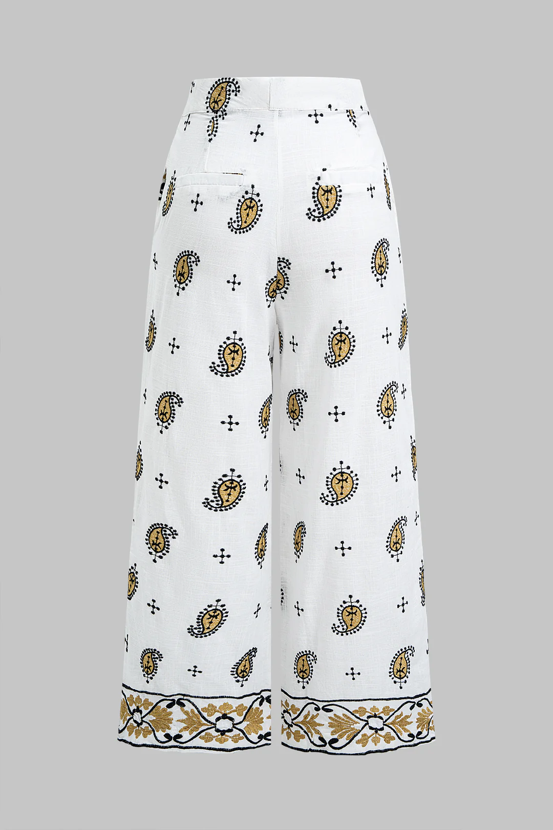 Embroidery Straight Leg Pants - Image 2