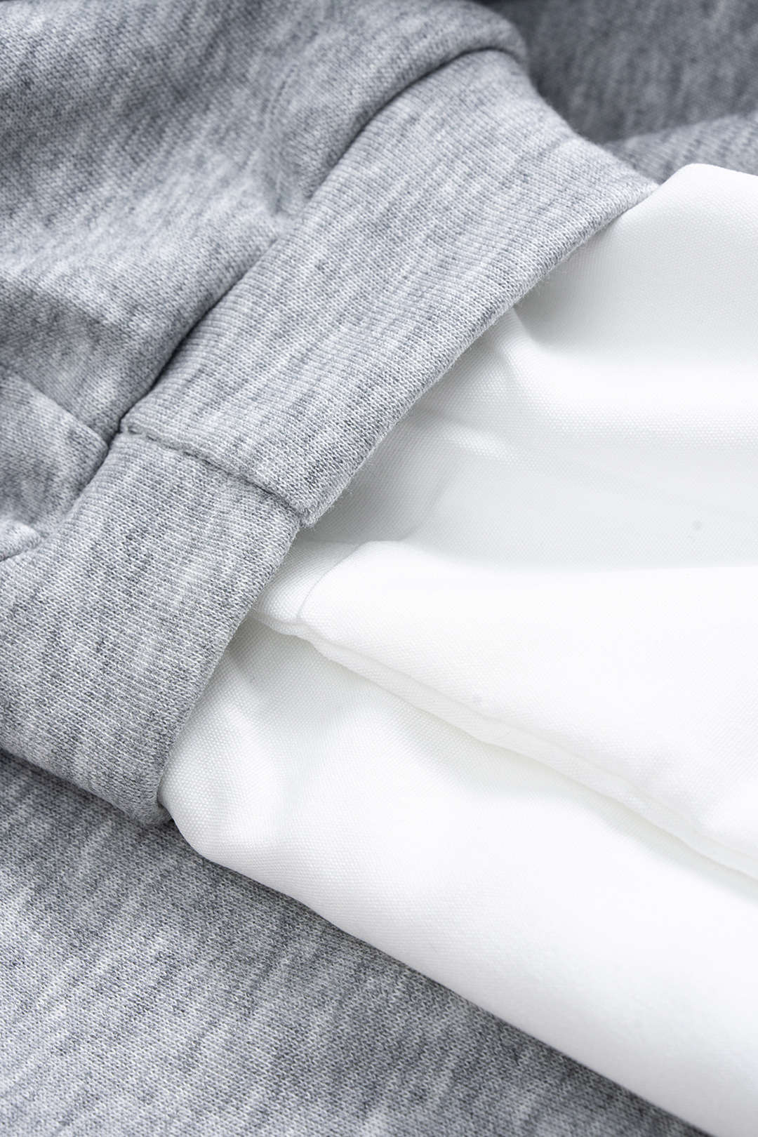 Round Neck Patchwork Asymmetrical Sweatshirt - Image 5