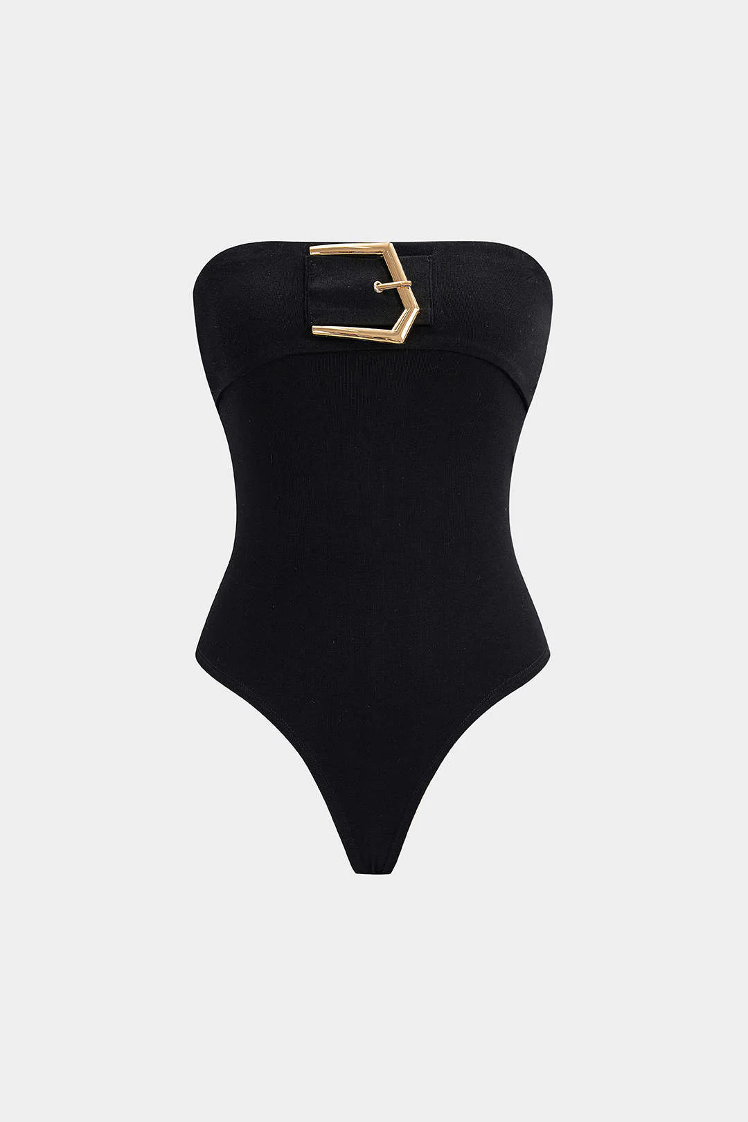 Metallic Strapless Sleeveless Bodysuit