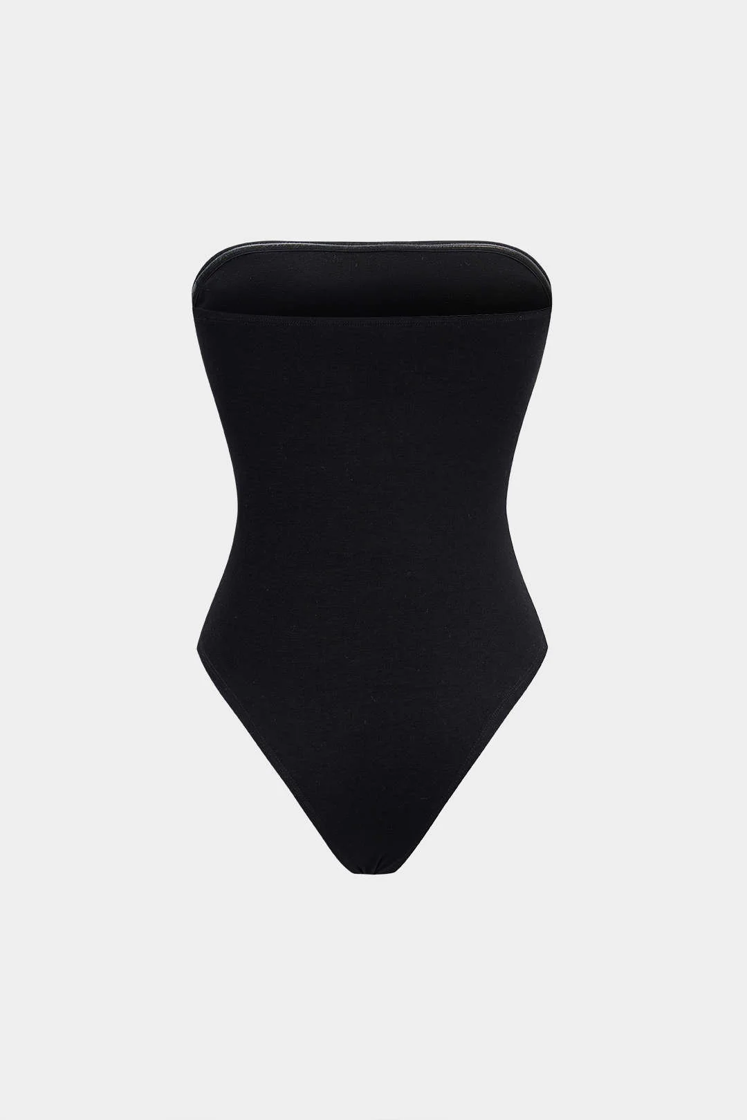 Metallic Strapless Sleeveless Bodysuit - Image 2