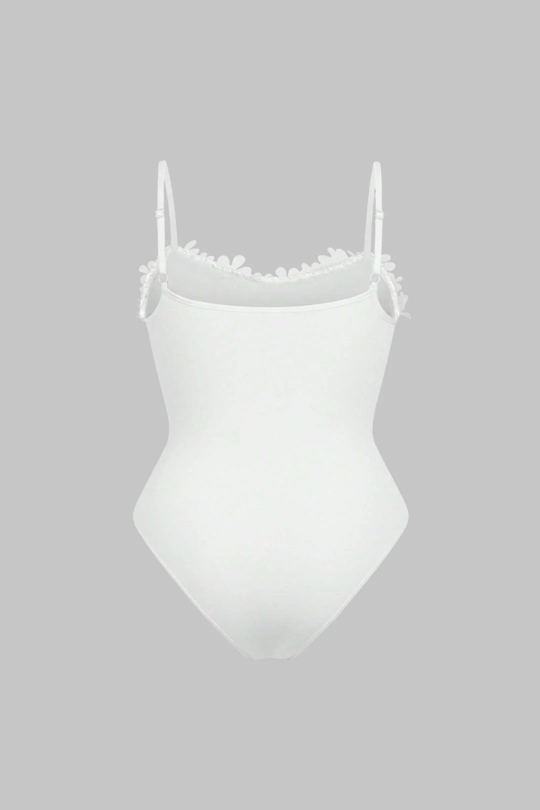 Plus Size Lace Patchwork Sleeveless Bodysuit - Image 2