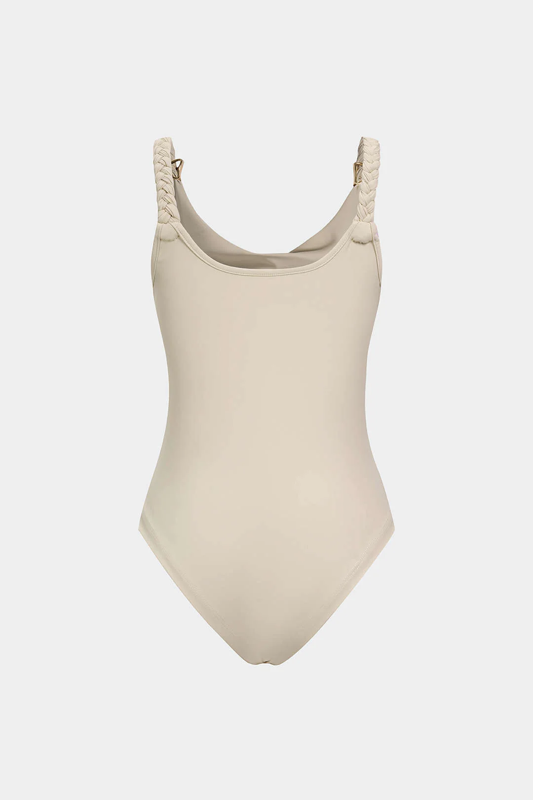 Draped Cowl Neck Braided Metallic Sleeveless Bodysuit - Image 2