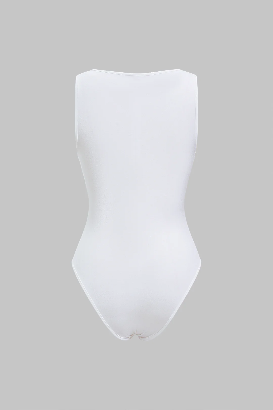 Metallic V-Neck Sleeveless Bodysuit - Image 2
