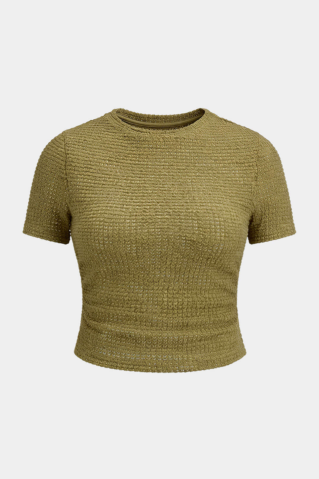 Plus Size Round Neck Short Sleeve T-Shirt