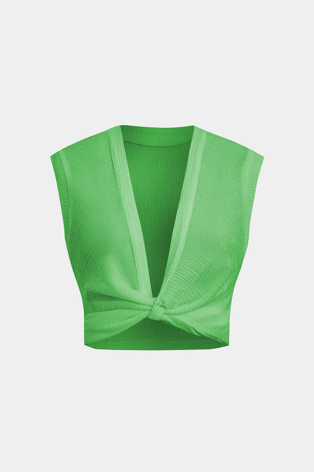 Twist Knot V-Neck Tank Top - Image 4