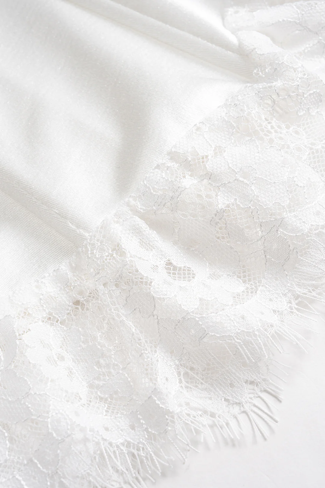 Satin Patchwork Lace Ruffle Cami Top - Image 4