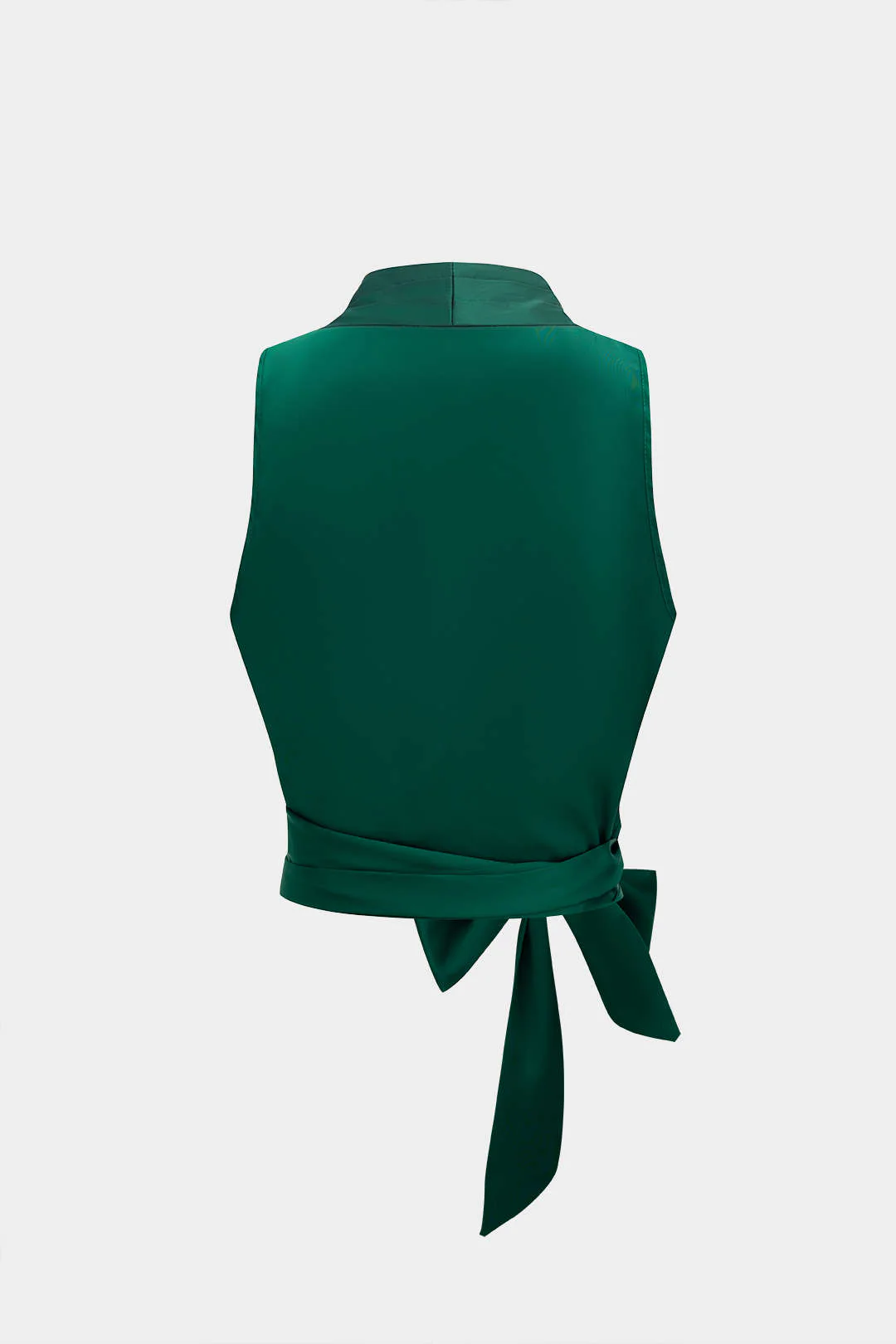 Satin Crossed Tank Top - Image 2