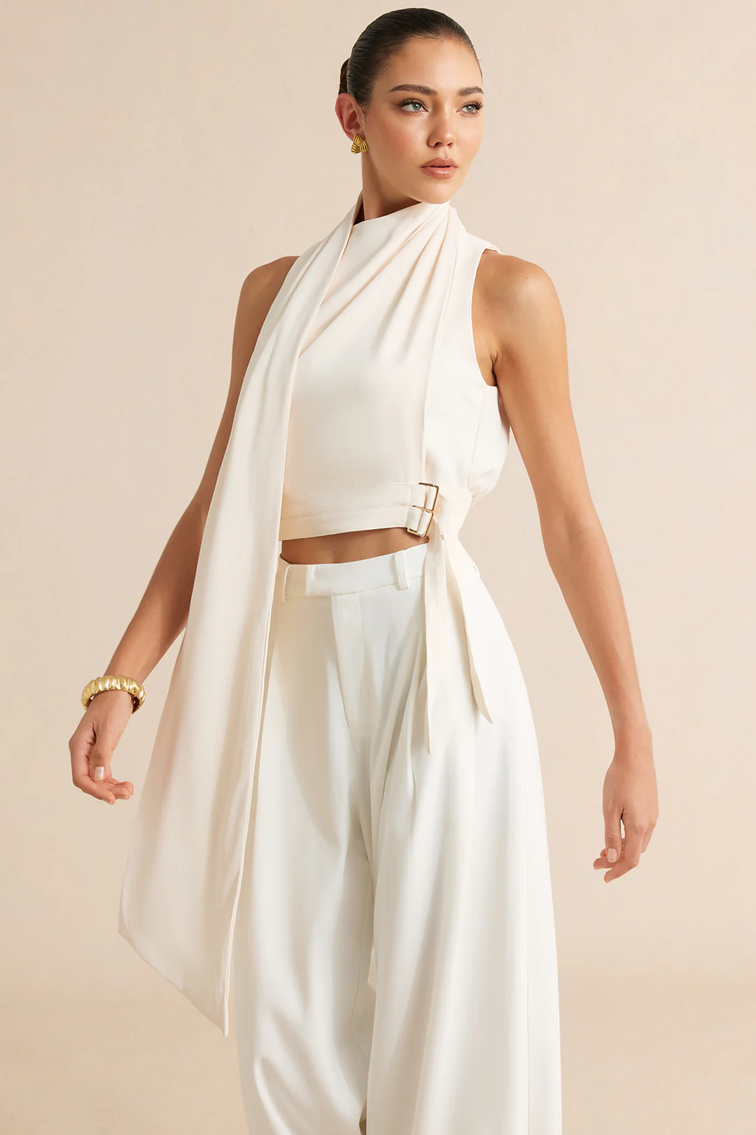 Asymmetrical Tie-Up Tank Top