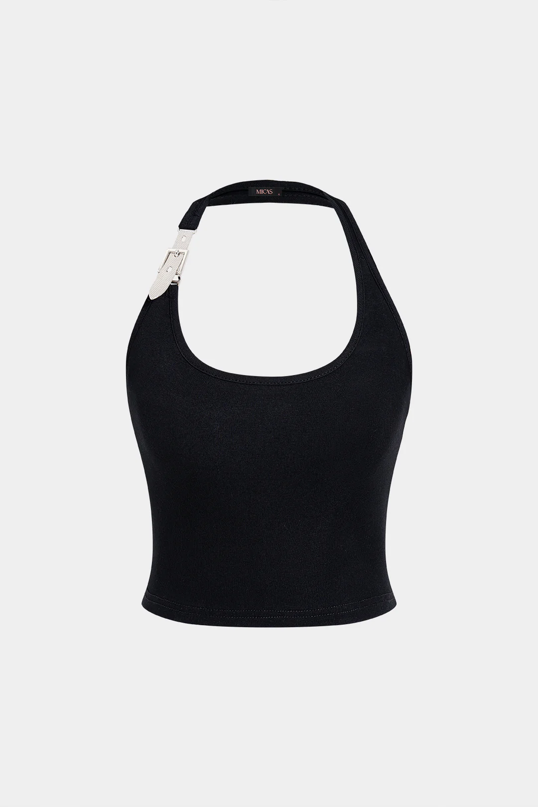 Metallic Halter Neck Tank Top