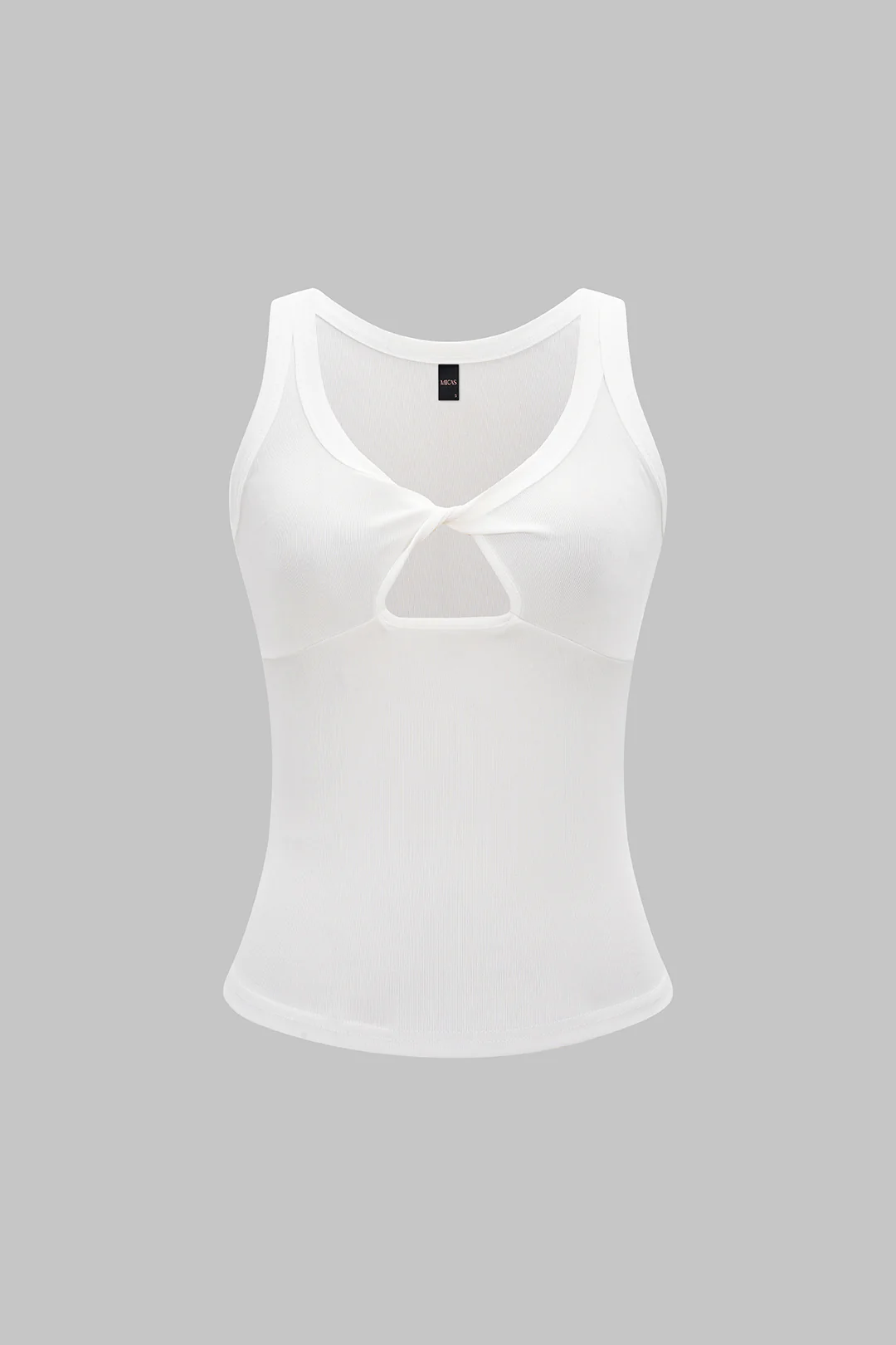 Solid Round Neck Cut Out Tank Top