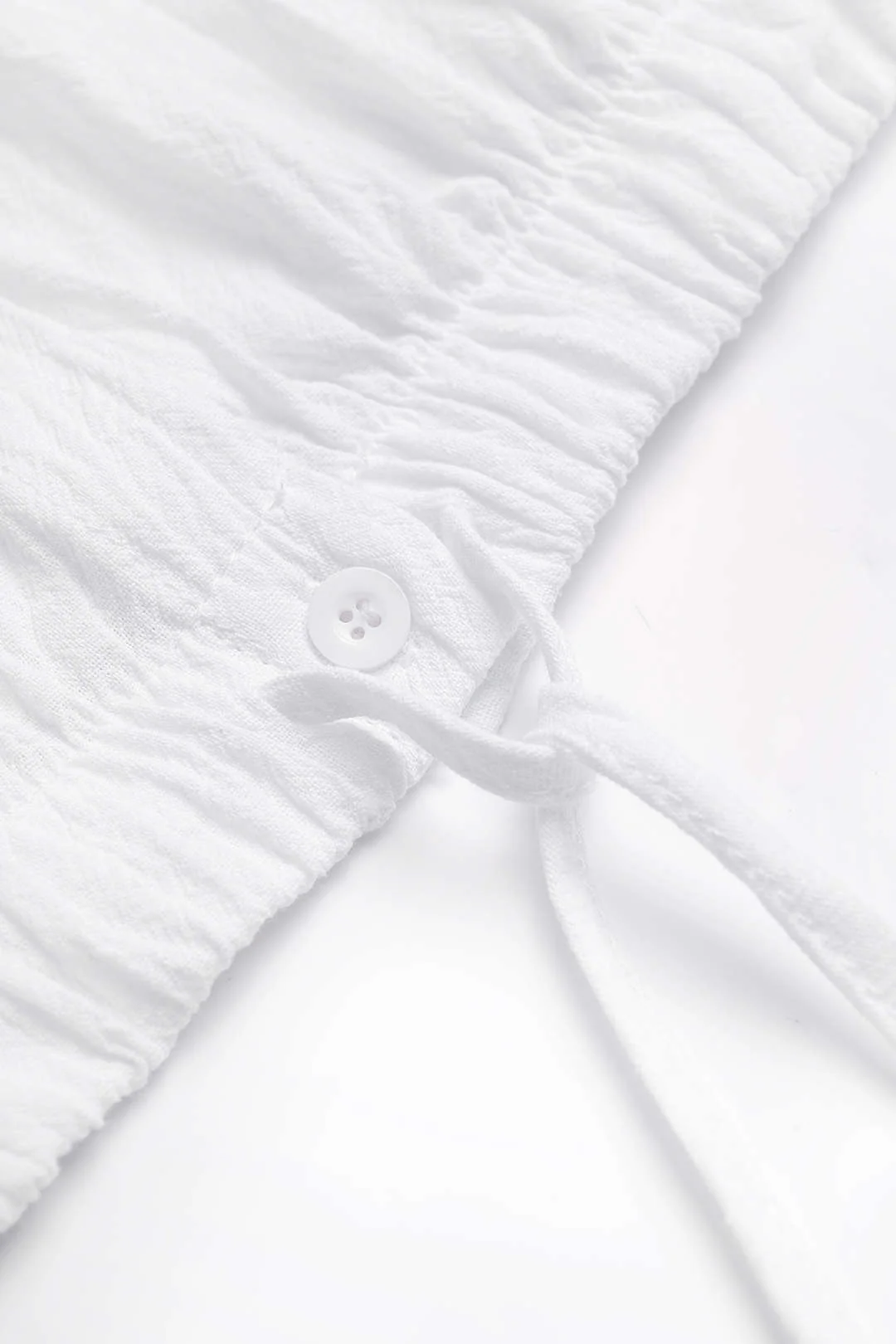 Lapel Drawstring Short-Sleeve Shirt - Image 3