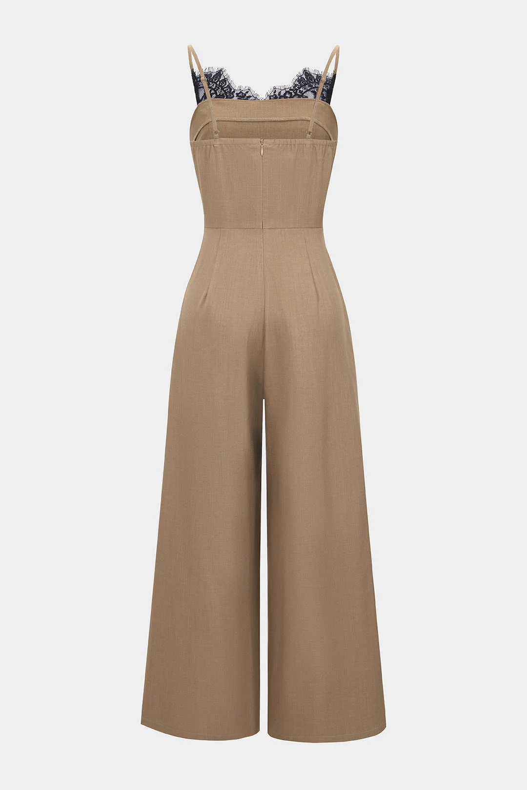 Lace Patchwork Asymmetrical Sleeveless Jumpsuit - Image 2