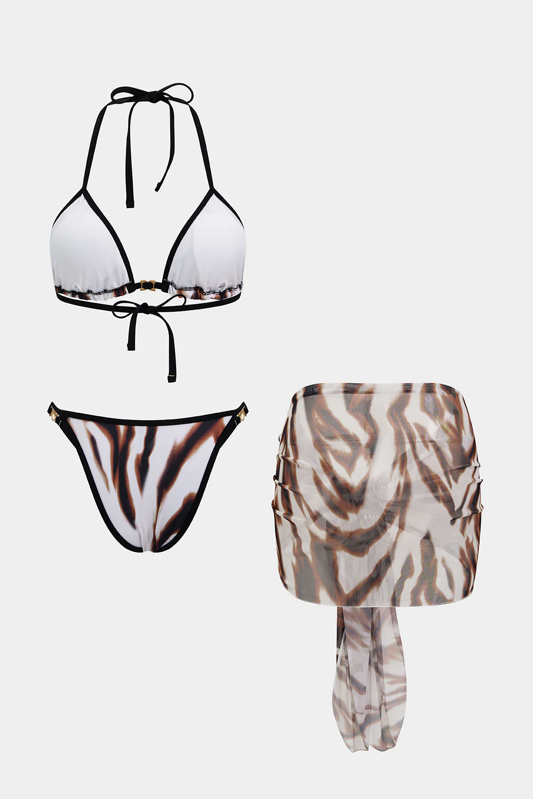 Leopard Print Tie-Up Bikini Set - Image 2
